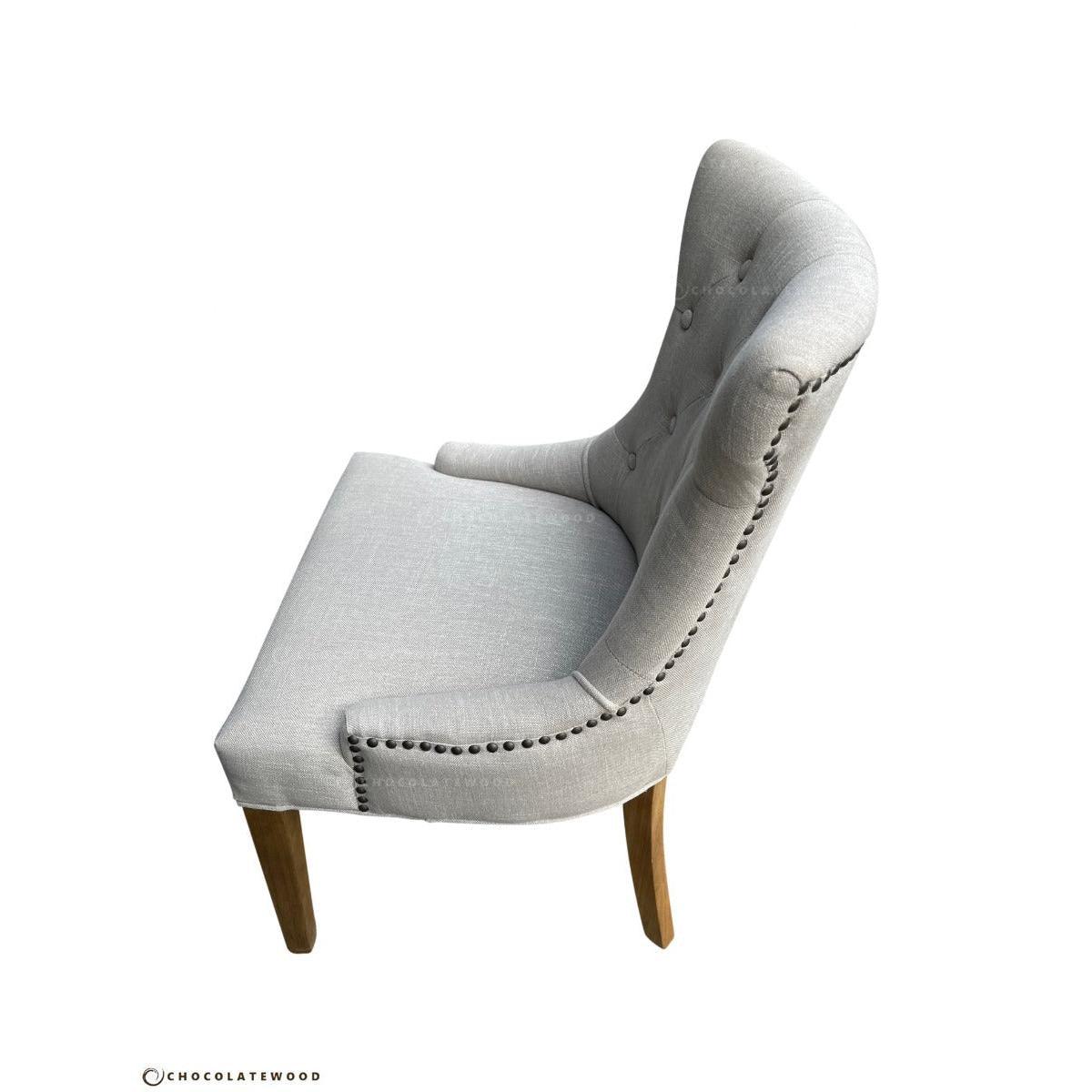 RIO SOLID OAK CHAIR IN FLAXEEN WITH OAK LEGS