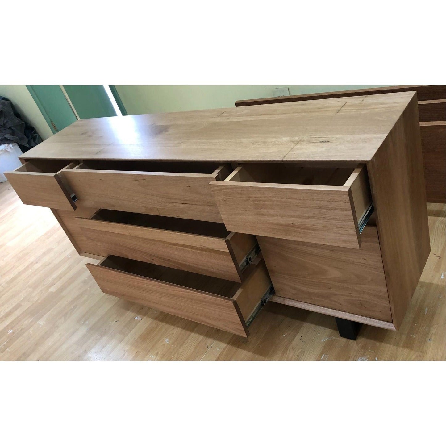 AUSTRALIAN CUSTOM-MADE MONACO SIDEBOARD WITH A FILING CABINET (5 DRAWERS + 1 FILING CABINET + 1 DOOR) - MyChocolateWood