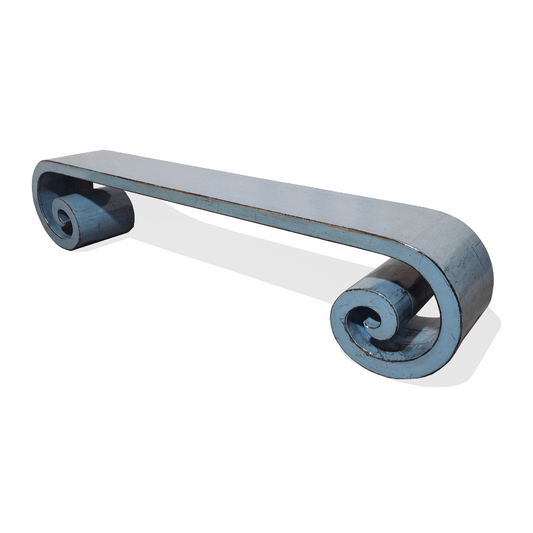 FELONG CHINESE STYLE BENCH CURVED LEGS IN OCEAN BLUE - MyChocolateWood