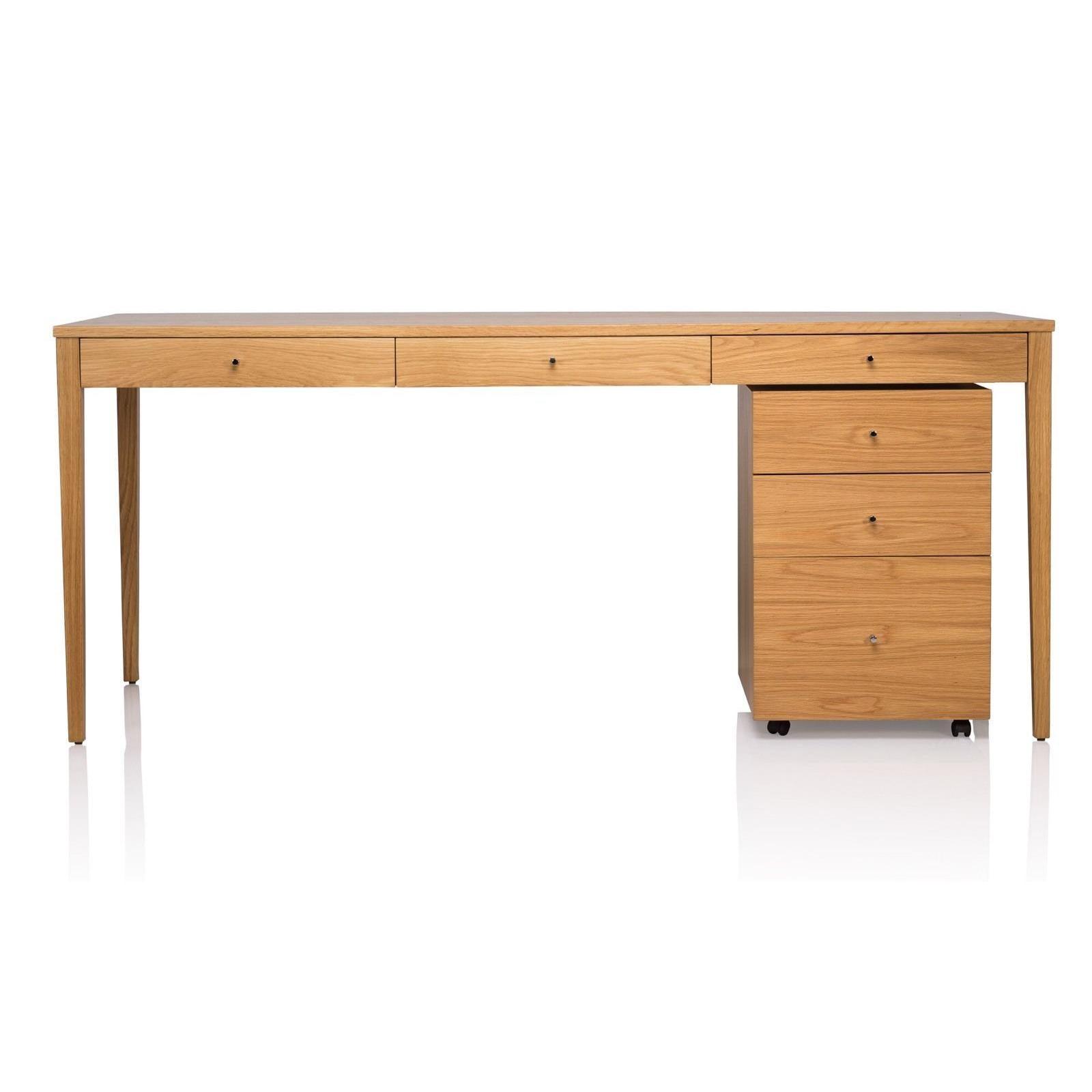 DENVER CUSTOM MADE DESK IN SOLID TASSIE OAK DESK WITH PENCIL DRAWERS - MyChocolateWood