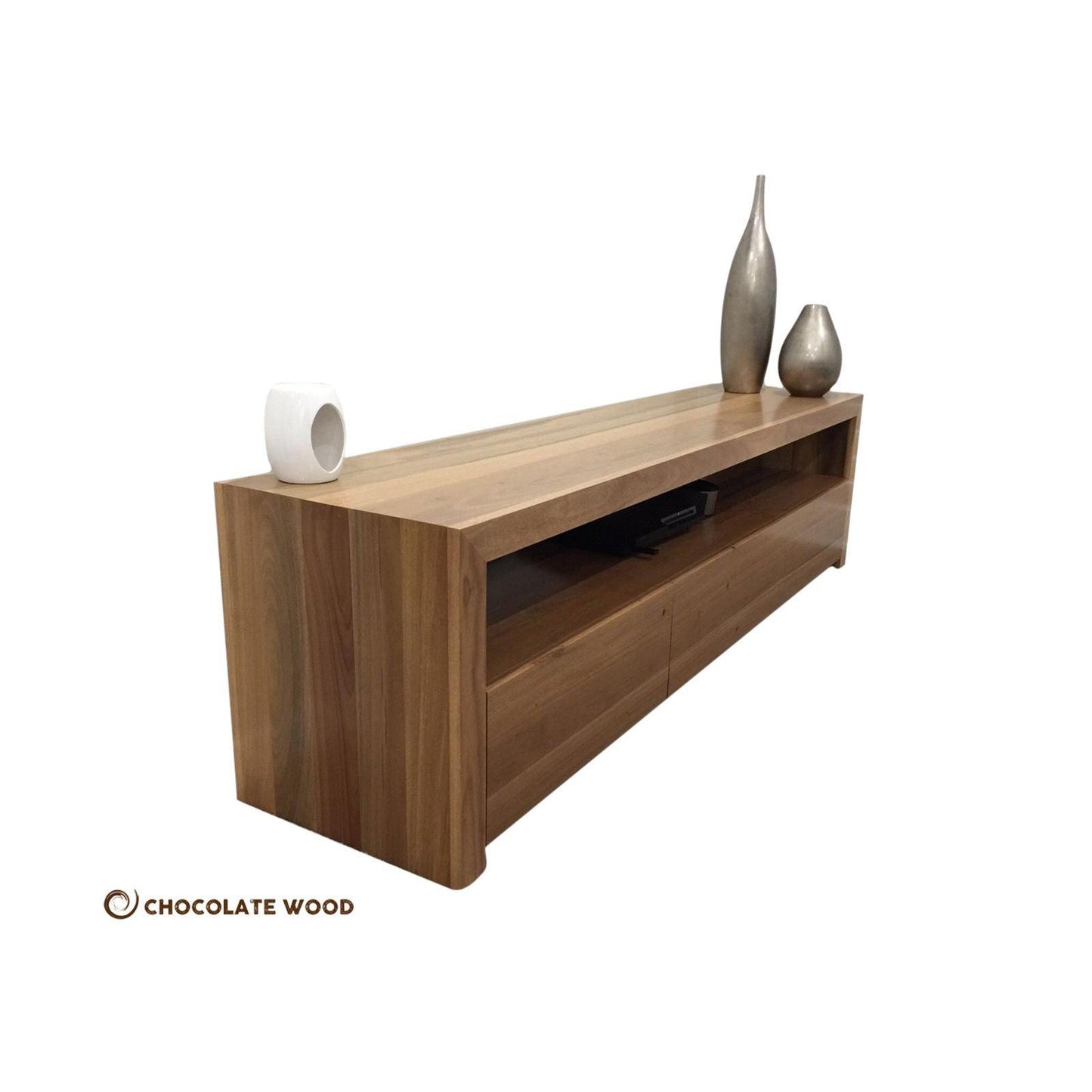 NICO TV/ENTERTAINMENT 3 DRAWERS TV UNIT IN SOLID BLACKWOOD AUSTRALIAN CUSTOM MADE - MyChocolateWood