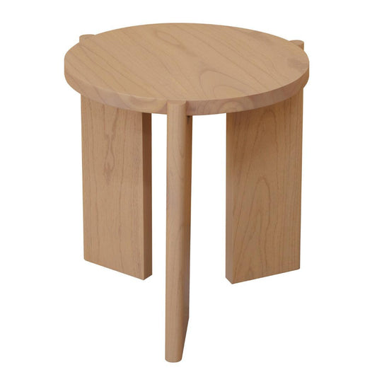 APOLLO WHITE CEDAR ROUND SIDE TABLE NATURAL - MyChocolateWood
