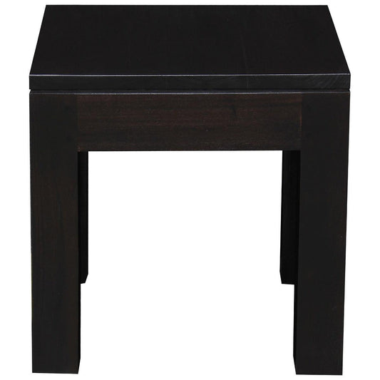 TANAKA SOLID MAHOGANY LAMP TABLE IN CHOCOLATE - MyChocolateWood