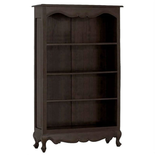 ALEXEI QUEEN ANN STYLE SOLID MAHOGANY BOOKCASE IN CHOCOLATE - MyChocolateWood