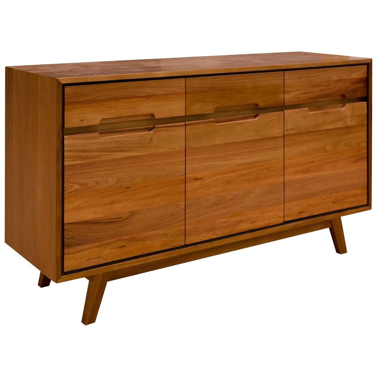 ALMA TASMANIAN BLACKWOOD BUFFET SIDEBOARD 3 DOORS 3 DRAWERS 150CM - MyChocolateWood