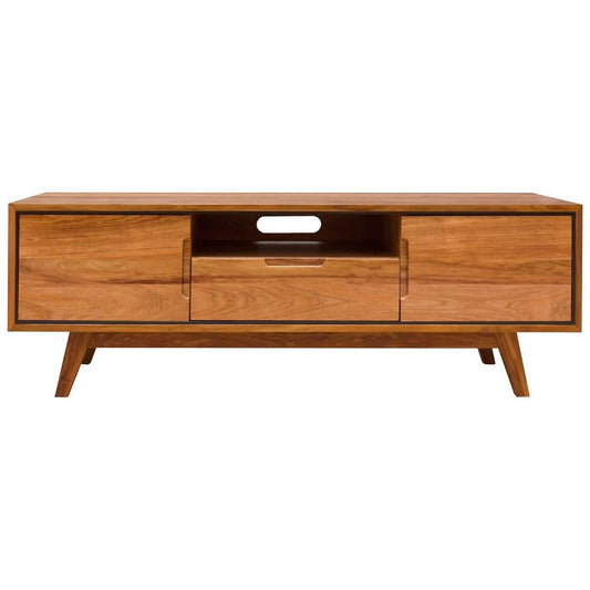 ALMA TASMANIAN BLACKWOOD TV UNIT 2 DOORS & 1 DRAWER 152CM - MyChocolateWood