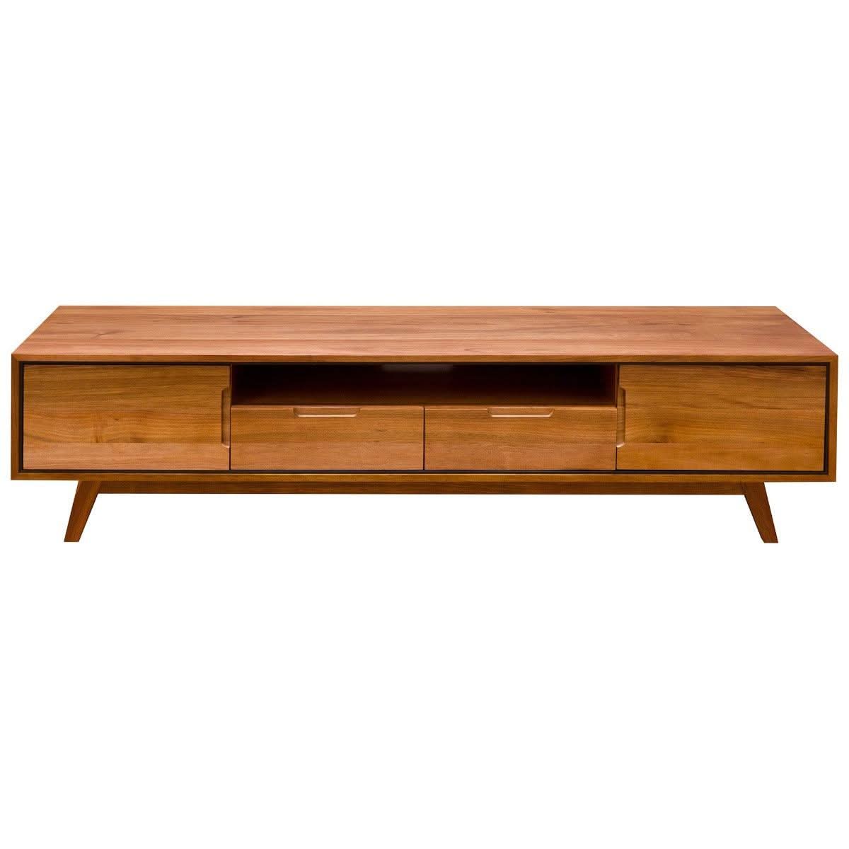ALMA TASMANIAN BLACKWOOD TV UNIT 2 DOORS & 2 DRAWERS 200CM - MyChocolateWood