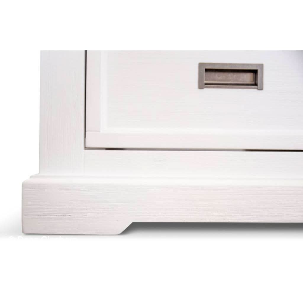 ANIKA SOLID ACACIA WOOD COFFEE TABLE WITH 1 DRAWER & A SHELF IN VIVID WHITE - MyChocolateWood