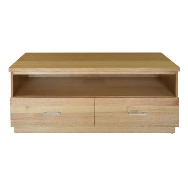 ANYA SOLID VICTORIAN ASH 2 DRAWERS TV UNIT IN WHEAT 120CM - MyChocolateWood