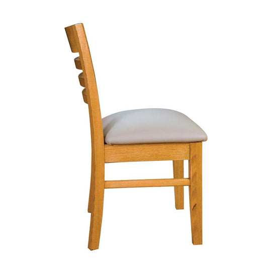 ANYA SOLID VICTORIAN ASH DINING CHAIR IN WHEAT - MyChocolateWood