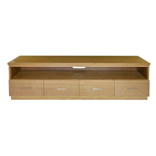 ANYA SOLID VICTORIAN ASH TV/ENTERTAINMENT UNIT ETU 4 DRAWERS - WHEAT 180CM - MyChocolateWood