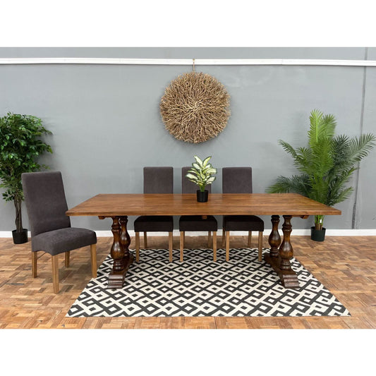 ARAGON RECYCLED ELM DINING TABLE 240CM - MyChocolateWood