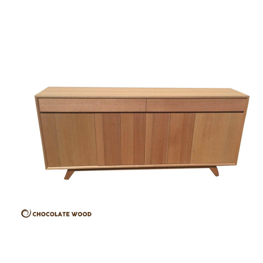 ARTARMON MADE TO ORDER 2 DRAWERS 4 DOORS TASSIE OAK BUFFET IN RETRO STYLE - MyChocolateWood