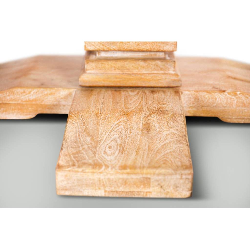 ASTI MANGO WOOD ROUND PEDESTAL DINING TABLE 135CM + 4 X ROSSI HAMPTONS DINING CHAIR WITH A LINEN FABRIC IN BEIGE- PACKAGE DEAL - MyChocolateWood