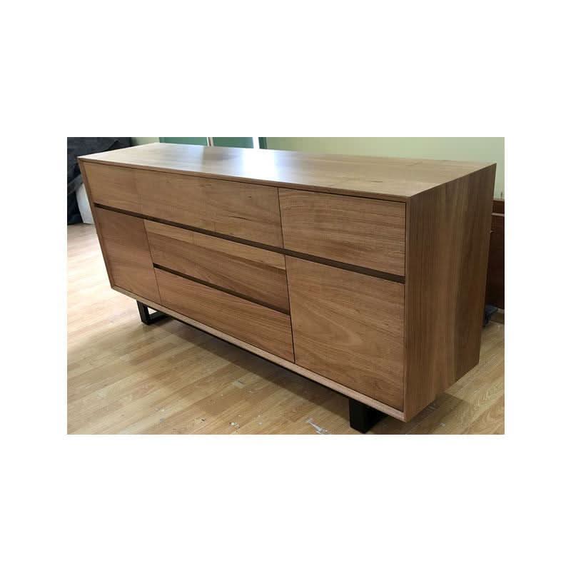 AUSTRALIAN CUSTOM-MADE MONACO SIDEBOARD WITH A FILING CABINET (5 DRAWERS + 1 FILING CABINET + 1 DOOR) - MyChocolateWood