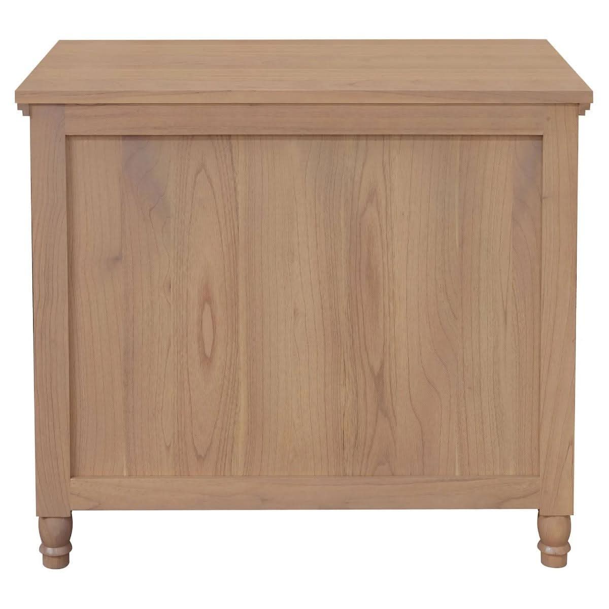 BEAU 3 DRAWERS TURN LEG CHEST OF DRAWERS NATURAL - MyChocolateWood