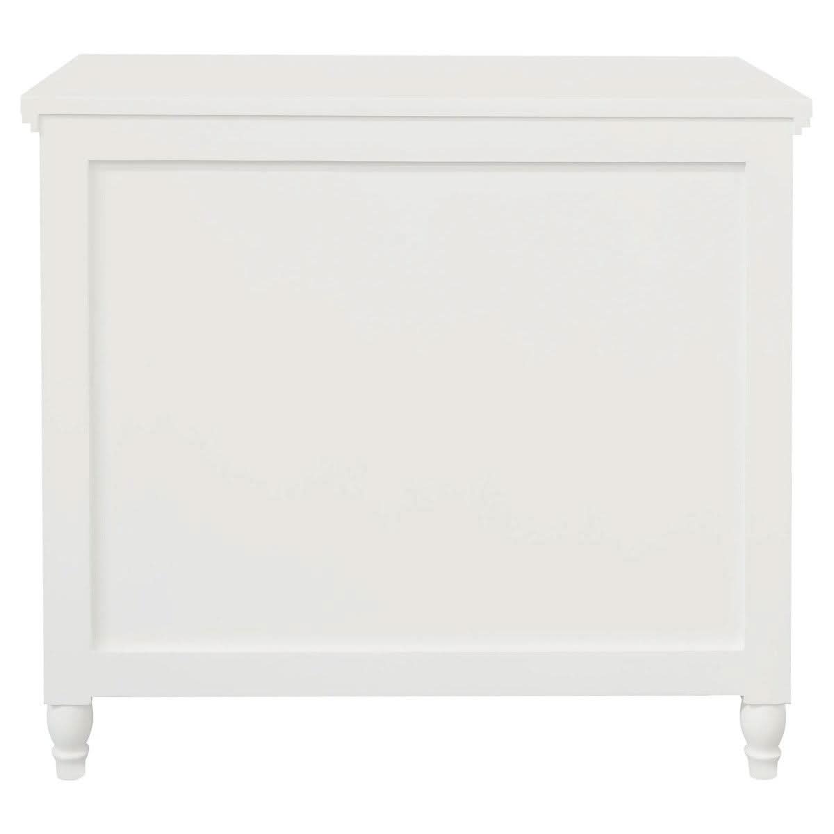 BEAU 3 DRAWERS TURN LEG CHEST OF DRAWERS WHITE - MyChocolateWood