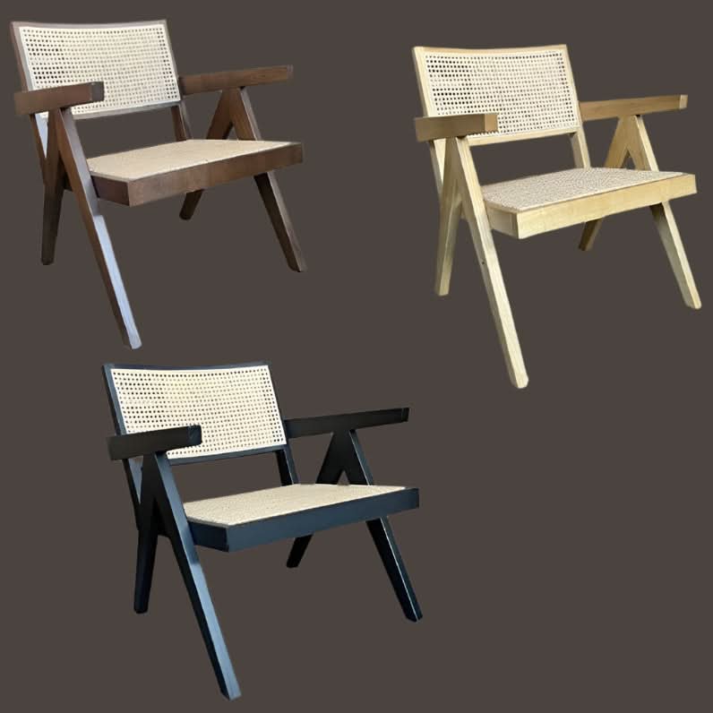 BELVIL RECYCLED ELM/ RATTAN CHAIR HAMPTON LOUNGE CHAIR IN NATURAL - MyChocolateWood