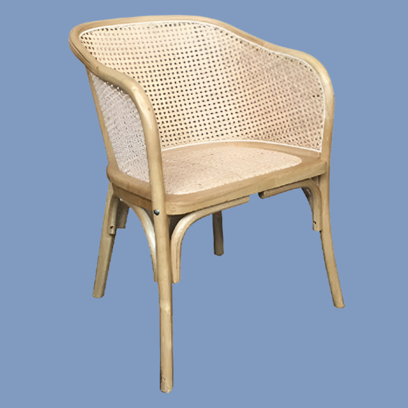 BELVIL RECYCLED ELM/RATTAN HAMPTON STYLE TUB CHAIR IN NATURAL - MyChocolateWood