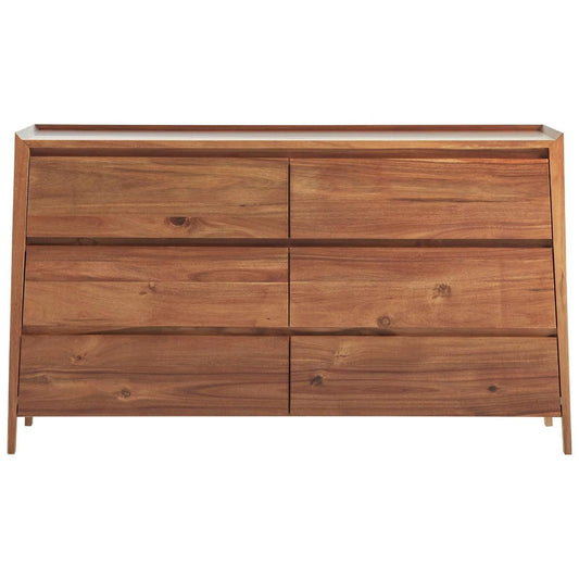BENTLEIGH 6 DRAWER DRESSER IN BLACKWOOD TIMBER - MyChocolateWood