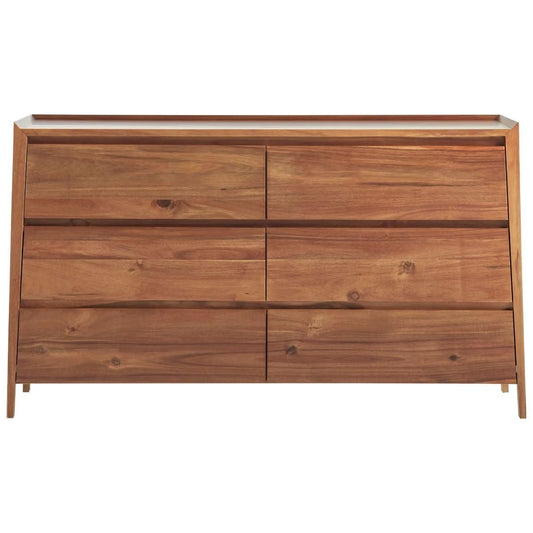 BENTLEIGH 6 DRAWER DRESSER IN BLACKWOOD TIMBER - MyChocolateWood