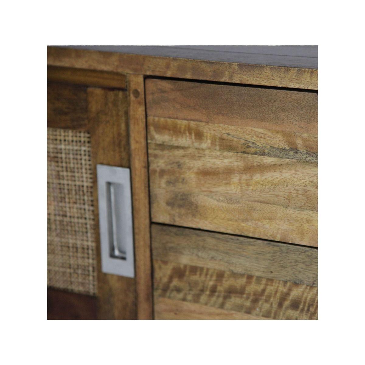 BERMUDA HAMPTONS MANGO & RATTAN TELEVISION UNIT ETU RUSTIC NATURAL 160 CM - MyChocolateWood