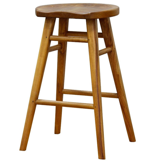 BERONA SOLID MAHOGANY COUNTER STOOL CARAMEL - MyChocolateWood
