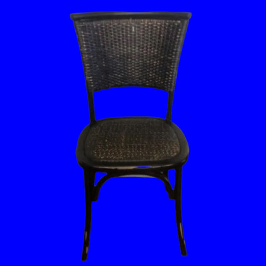 BERRY PROVINCIAL RUSTIC DINING CHAIR IN BLACK - MyChocolateWood