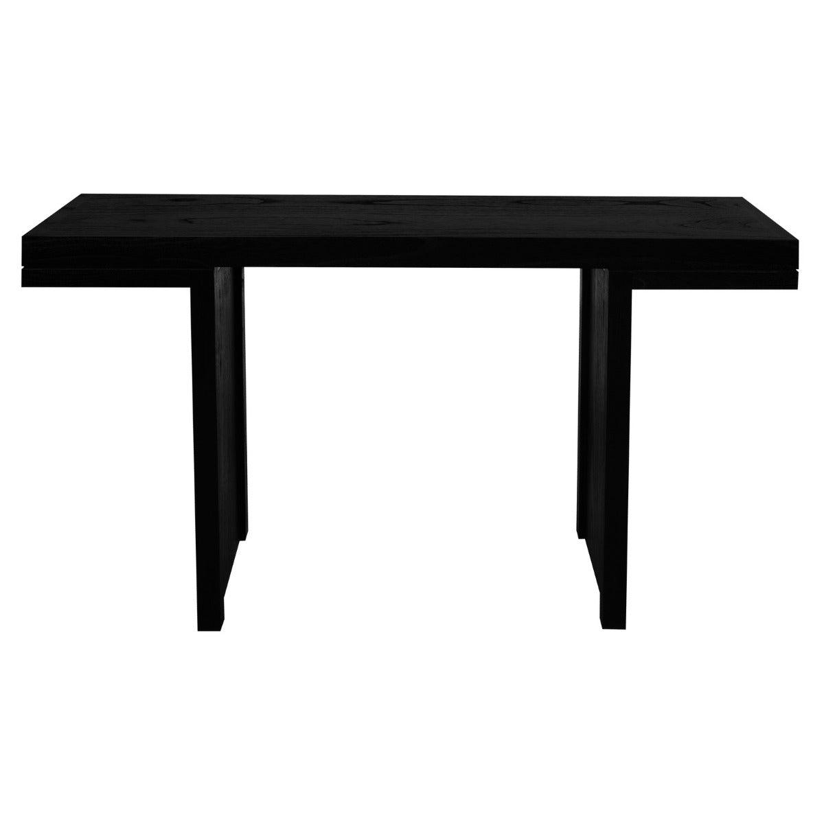 BRENTWOOD SOLID WHITE CEDAR CONTEMPORARY CONSOLE TABLE/HALL TABLE - BLACK - MyChocolateWood