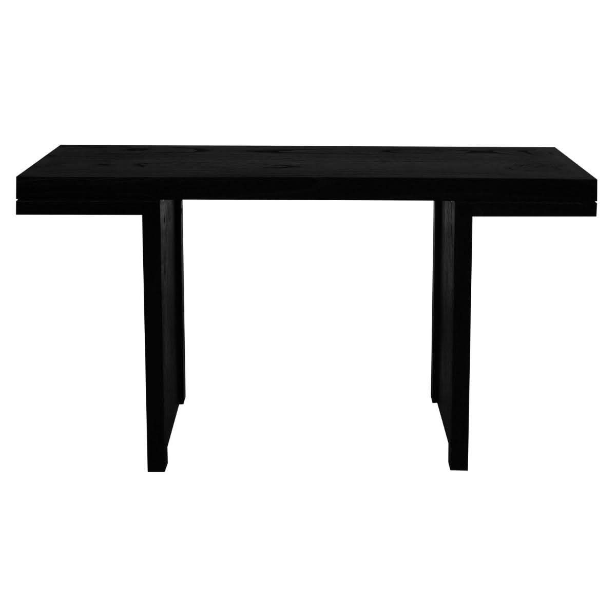 BRENTWOOD SOLID WHITE CEDAR CONTEMPORARY CONSOLE TABLE/HALL TABLE - BLACK - MyChocolateWood