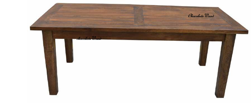 BROSLEY SOLID MANGO 9 PIECE DINING SET 1 X 210CM DINING TABLE + 8 MELROSE BLACK CROSS-BACK DINING CHAIRS - MyChocolateWood