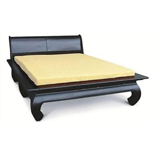 BULU SOLID MAHOGANY TIMBER QUEEN SIZE OPIUM BED - CHOCOLATE - MyChocolateWood