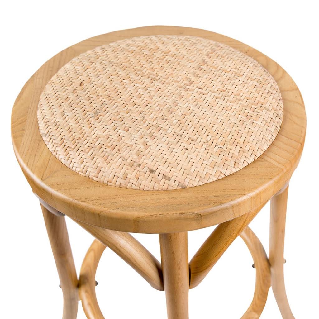 CAFE KITCHEN STOOL IN NATURAL 66CM HIGH - MyChocolateWood
