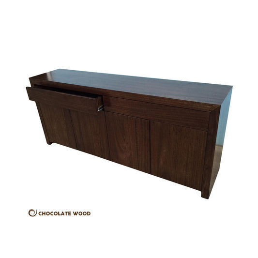 CANNES BUFFET/SIDEBOARD IN TASSIE OAK WITH 4 DOORS & 2 DRAWERS IN LIGHT CHOCOLATE - CUSTOM MADE - MyChocolateWood