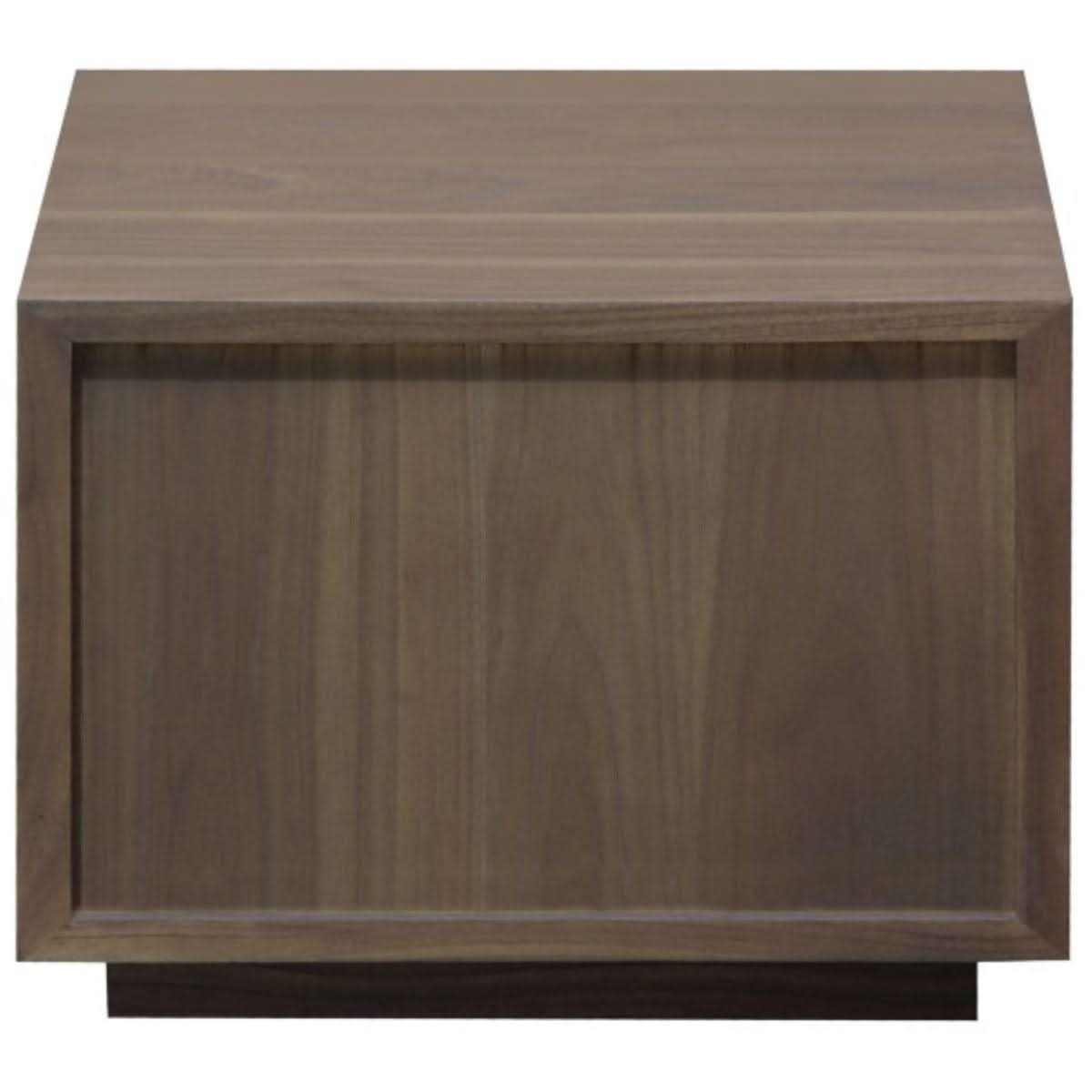 CARDEW SOLID WHITE CEDAR (MINDI WOOD) TIMBER LOW BEDSIDE TABLE 1 DRAWER IN LATTE - MyChocolateWood