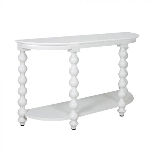 CAROLYN MINDI WOOD CONSOLE TABLE IN SOLID WHITE - MyChocolateWood