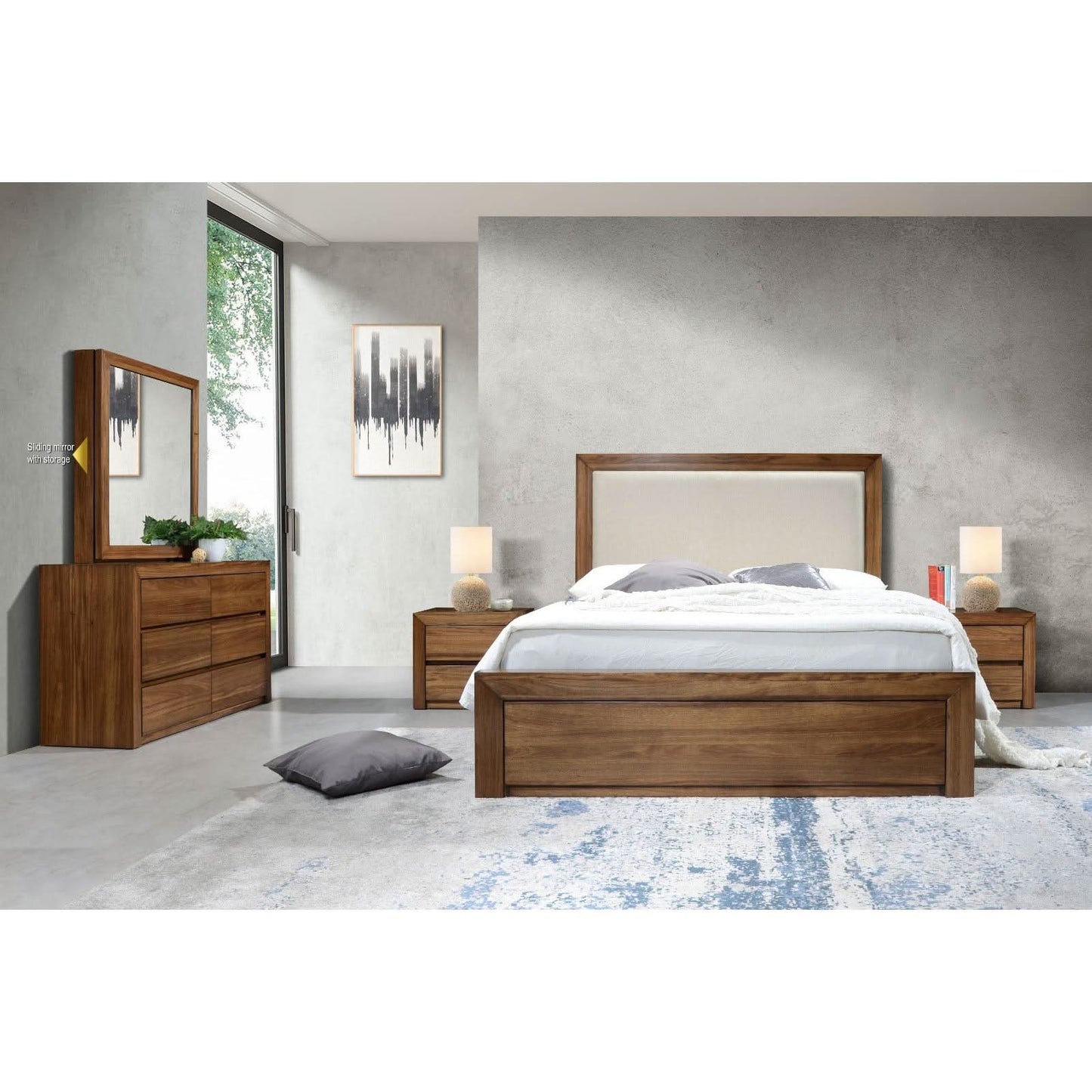 CARTAGENA 4-PIECE QUEEN BEDROOM SUITE - HAZELWOOD - MyChocolateWood