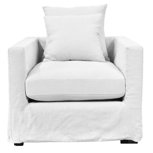 CHATEAU SLIPCOVER HAMPTONS STYLE ARMCHAIR IN CLOUD - MyChocolateWood
