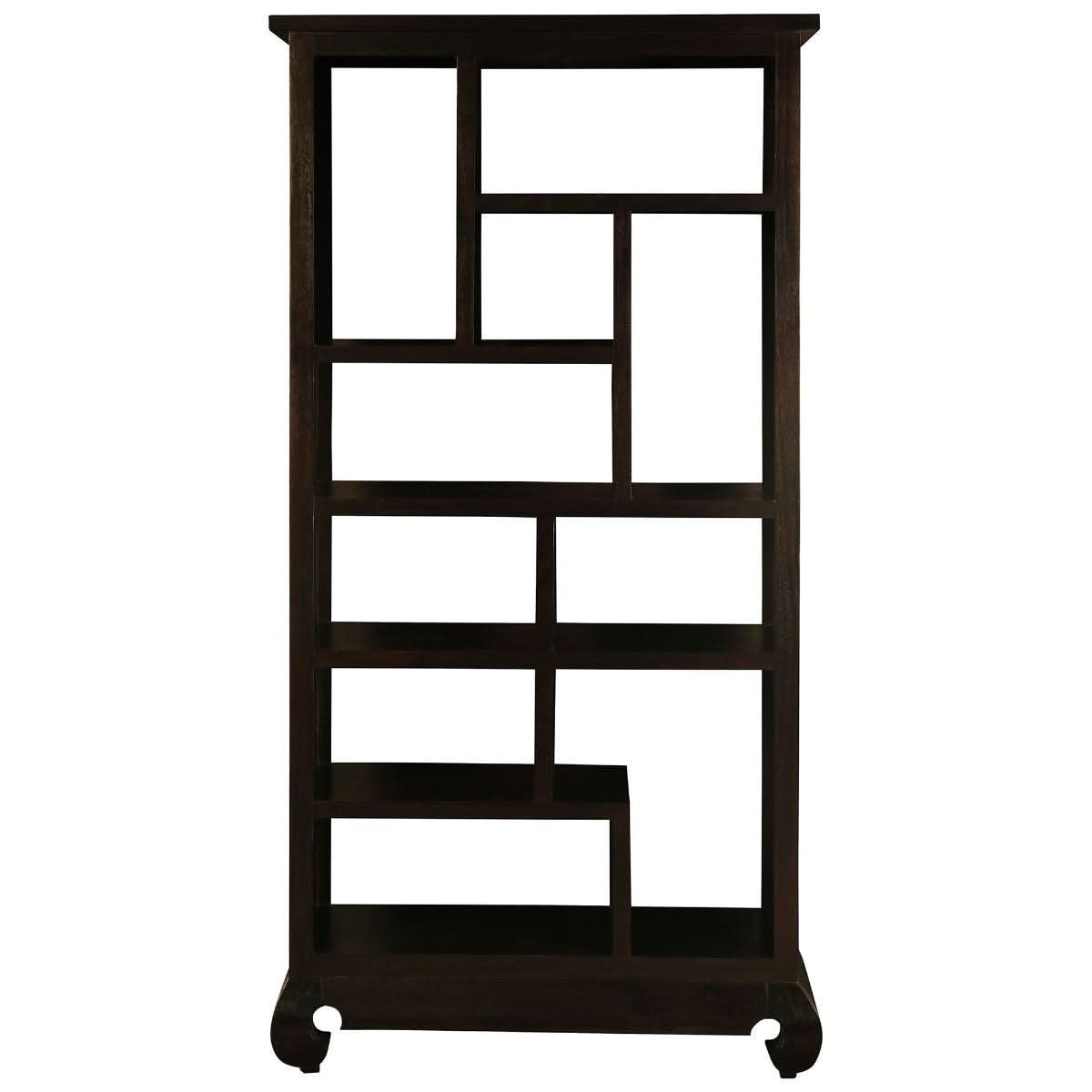 CHENGLEI DISPLAY UNIT ROOM DIVIDER OPIUM STYLE LEG IN CHOCOLATE - MyChocolateWood
