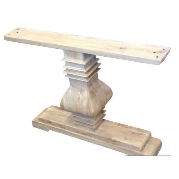 CLIFTON RUSTIC RECYCLED ELM DINING TABLE HAMPTONS STYLE 250CM - NATURAL DRIFTWOOD - MyChocolateWood