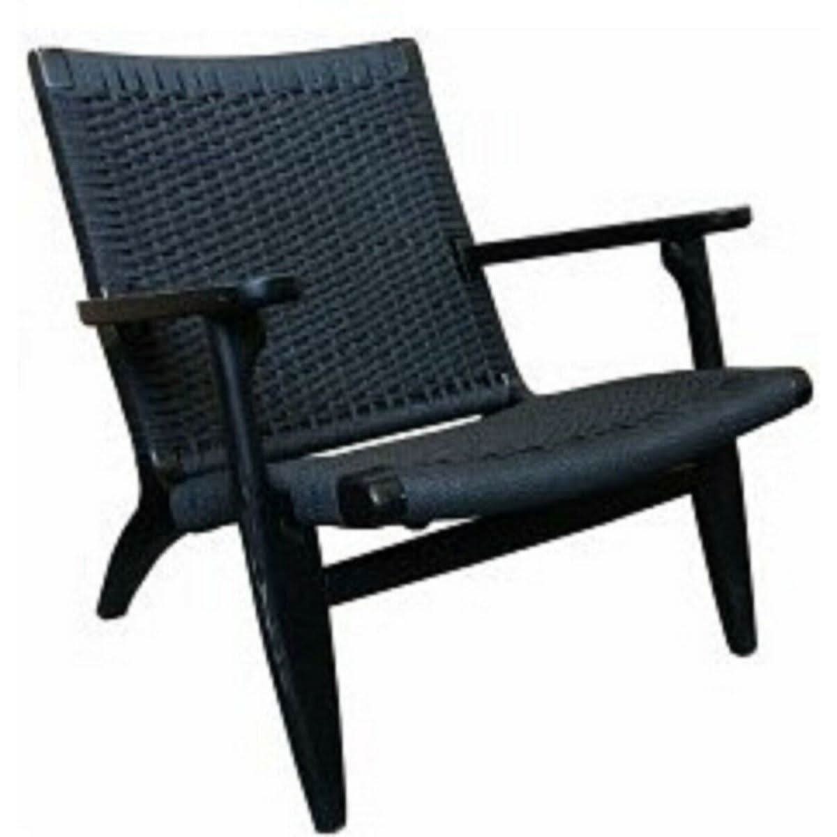 COLONIAL PLANTATION CHAIR/ARMCHAIR/LOUNGE CHAIR IN DISTRESSED BLACK - MyChocolateWood