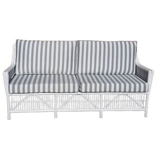 COLUMBUS SOLID WHITE RATTAN 2-SEATER SOFA/COUCH/SETTEE/LOVE SEAT - MyChocolateWood