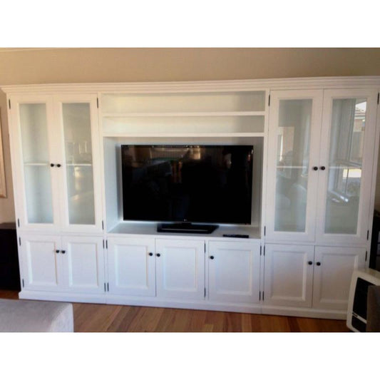 CONCORD 4 PIECE WALL UNIT TV ENTERTAINMENT CENTRE BOOKCASE BOOKSHELF - MyChocolateWood