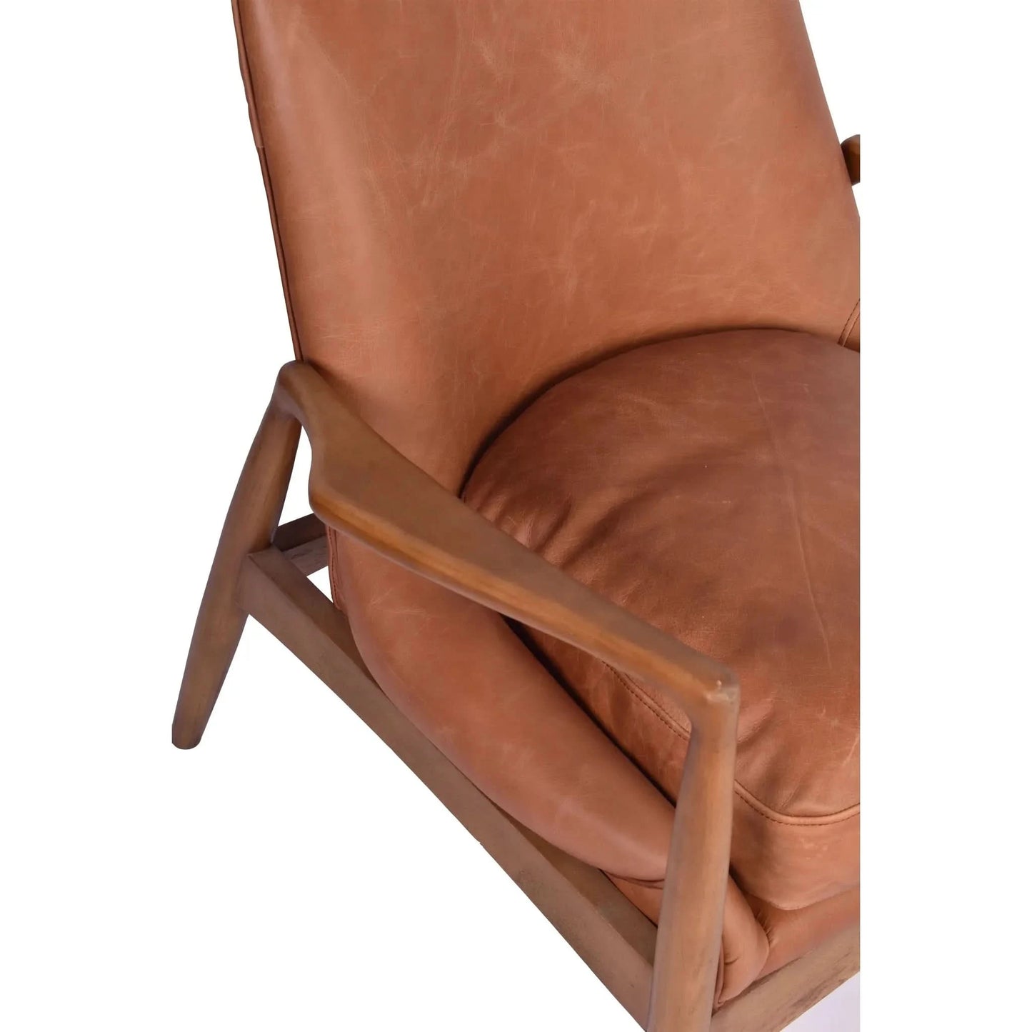 COPENHAGEN ARMCHAIR IN DISTRESSED TOFFEE LEATHER - MyChocolateWood