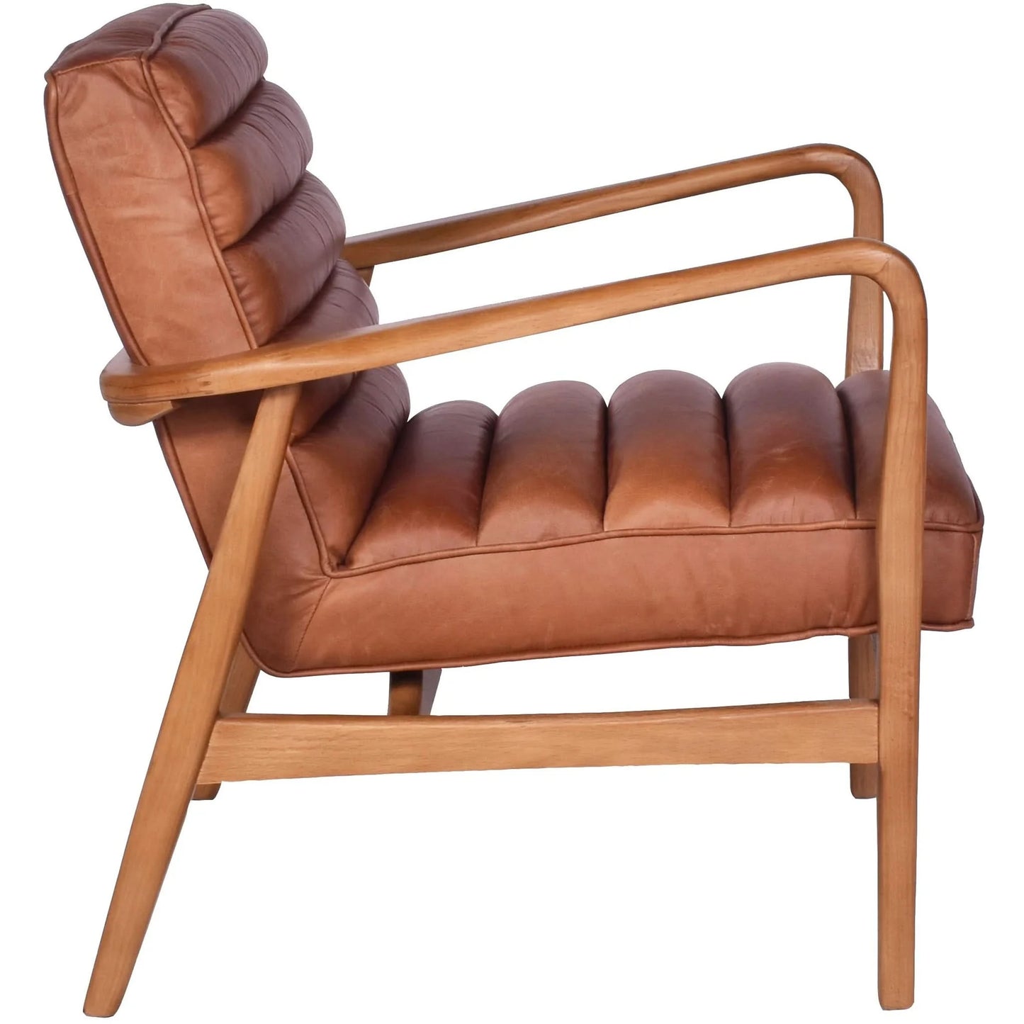 COPLAND ARMCHAIR IN TOFFEE TOP GRAIN COWHIDE LEATHER - MyChocolateWood