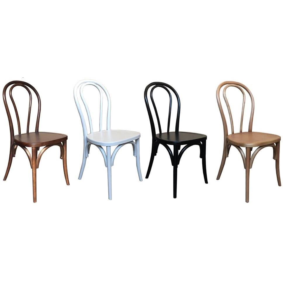 CRISTO BENTWOOD DINING CHAIR WHITE (NON-STACKABLE) - MyChocolateWood