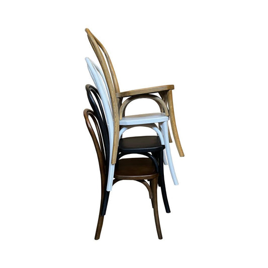 CRISTO STACKABLE BENTWOOD DINING CHAIR WALNUT - CLEARANCE - MyChocolateWood