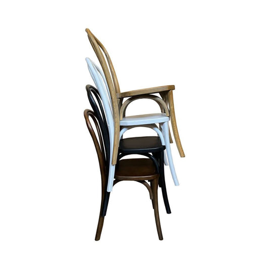CRISTO STACKABLE BENTWOOD DINING CHAIR WALNUT - CLEARANCE - MyChocolateWood