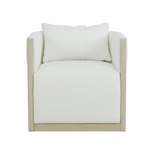 CRUZ SWIVEL CHAIR ARMCHAIR MAHOGANY FRAME SANDBAR COLOUR - MyChocolateWood