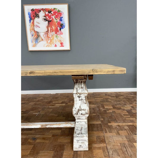 DAHAN RECYCLED PINE DINING TABLE 240CM - MyChocolateWood